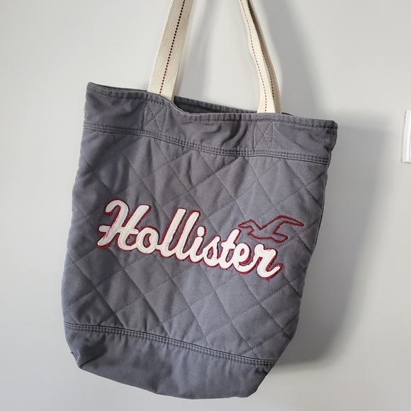 Hollister Handbags - Hollister grey quilted tote in GUC.17x15.5 10 inch drop.